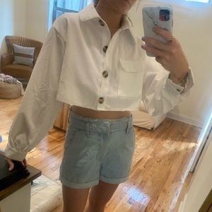 White collared shirt never worn. Size small